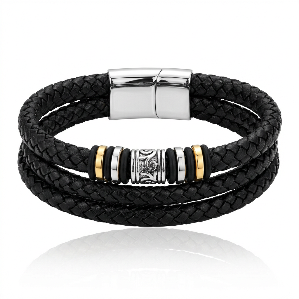 Elegant Knot Silver Engraved Bracelet