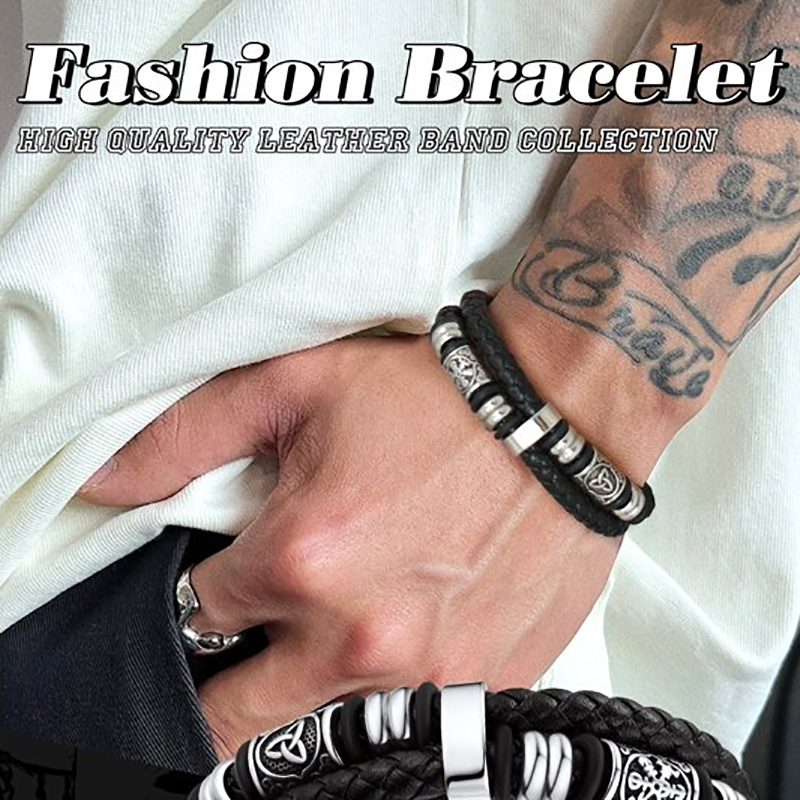 Celtic Knot and Vegvisir compass viking bracelet