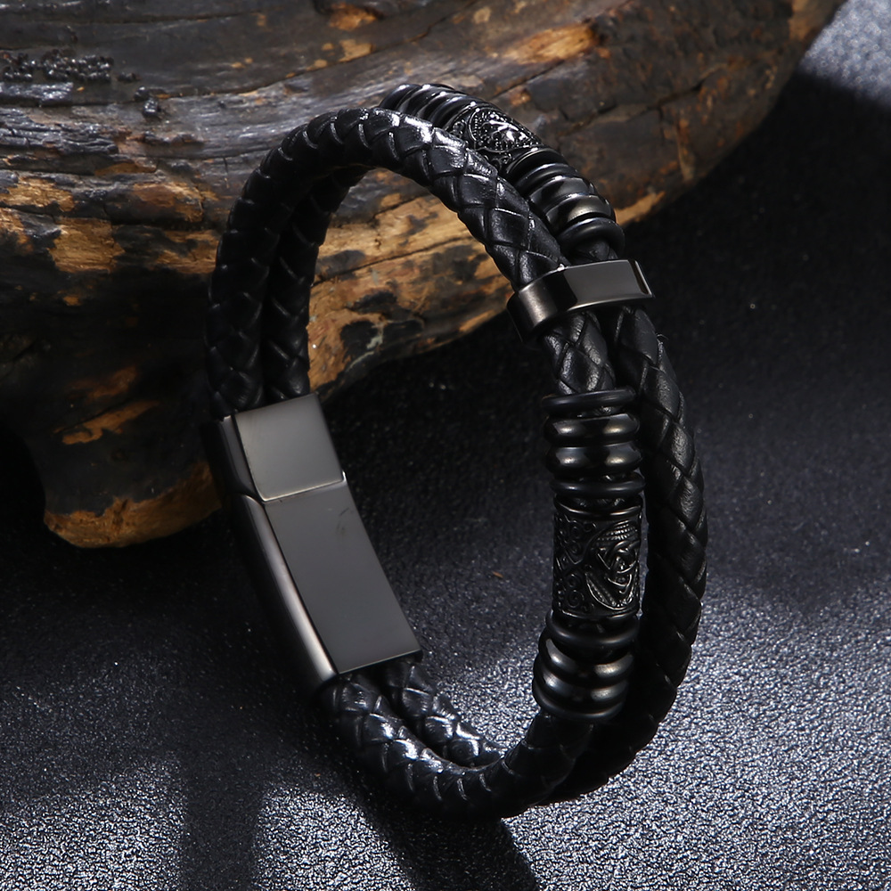 Celtic Knot and Vegvisir compass viking bracelet