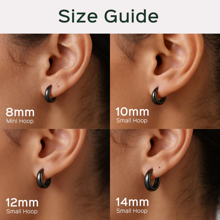 Simple Thick Huggie Hoop Earrings for Men Women