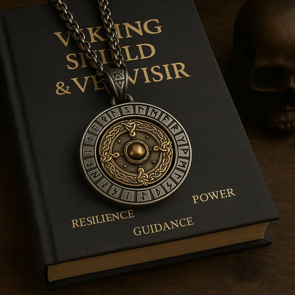 Viking Vegvisir Rotating Pendant Necklace