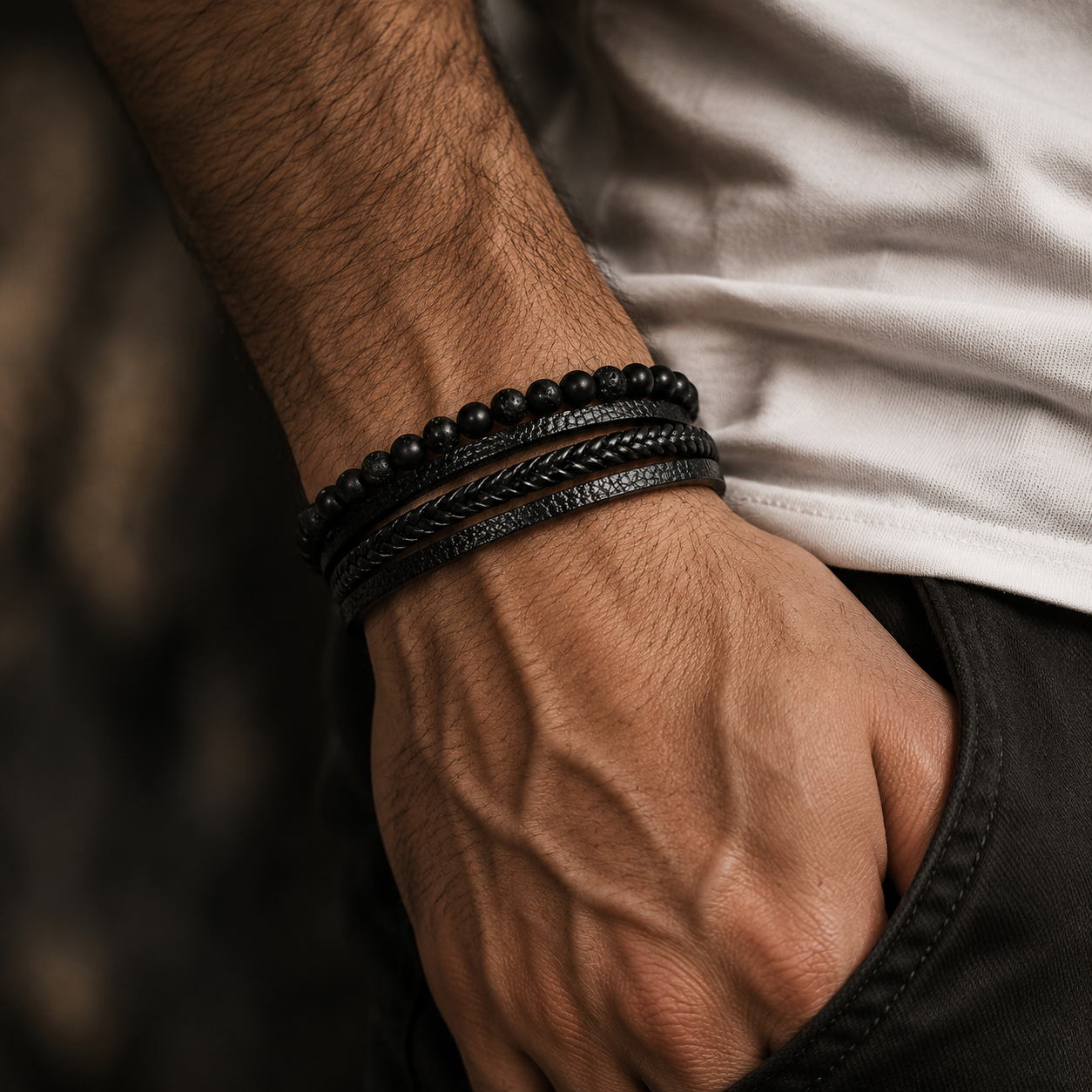 Nomad Stone Multi-Layer Bracelet