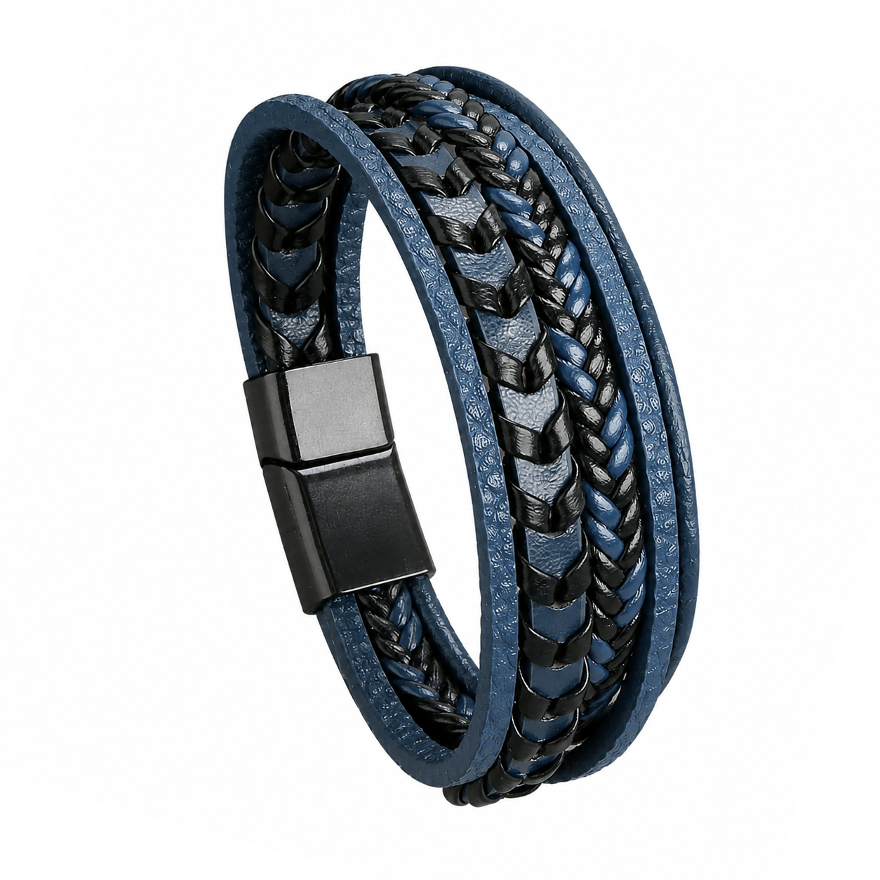 Iron Weave Leather Multi-Layer Bracelet