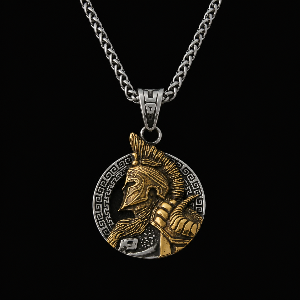 Ironhelm Warrior Pendant Necklace