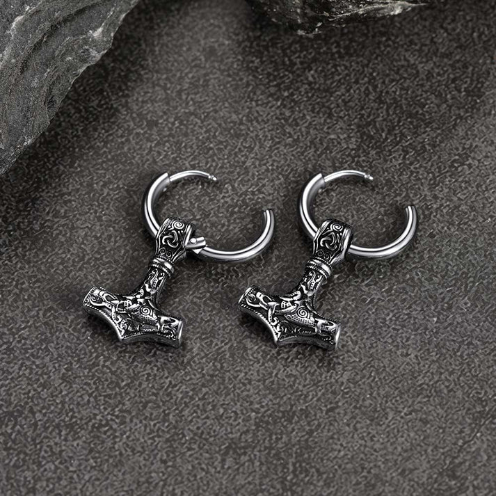 Viking Thor's Hammer Earrings