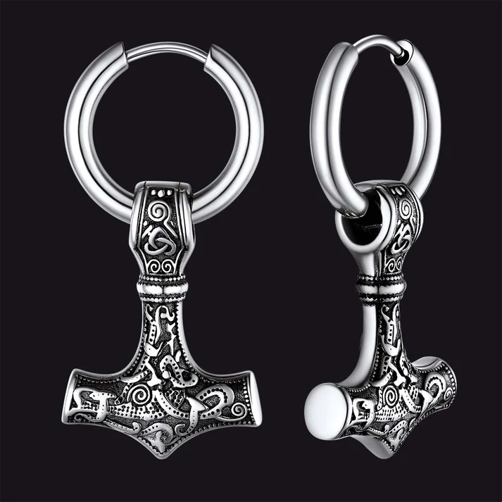 Viking Thor's Hammer Earrings