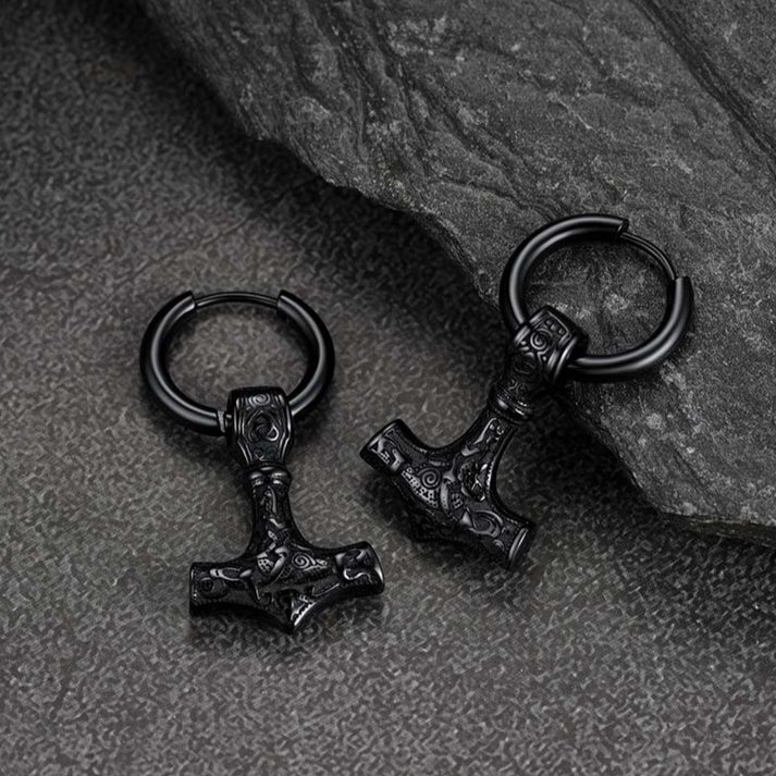 Viking Thor's Hammer Earrings