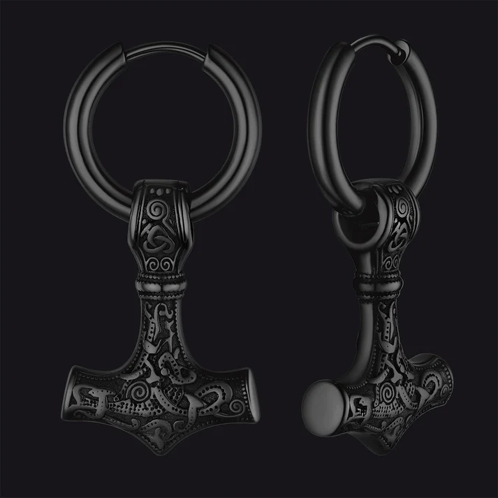 Viking Thor's Hammer Earrings