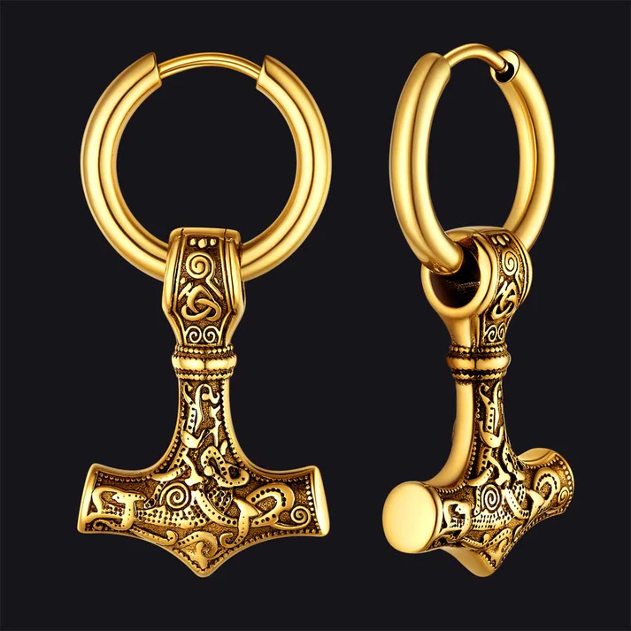 Viking Thor's Hammer Earrings