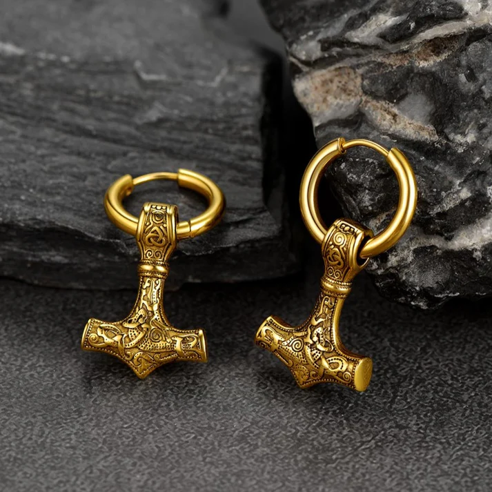 Viking Thor's Hammer Earrings