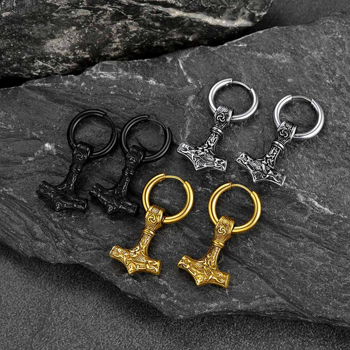 Viking Thor's Hammer Earrings