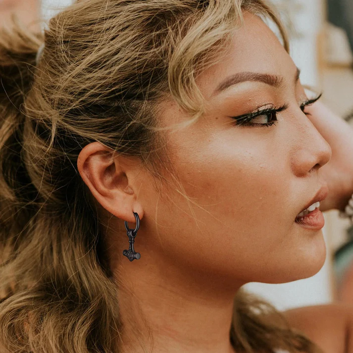 Viking Thor's Hammer Earrings