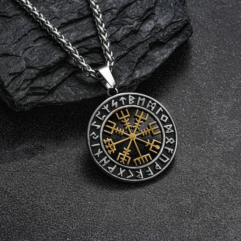 Vegvisir Compass Rune Necklace