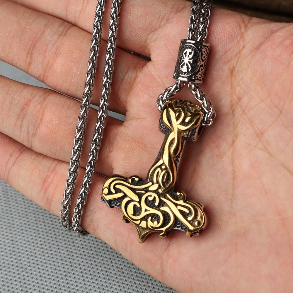 Thor's Hammer Mjolnir with Celtic Carving