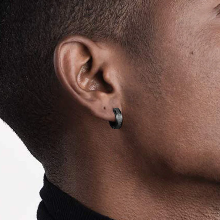 Matte Huggie Hoop Earrings Set of 3 for Men Women