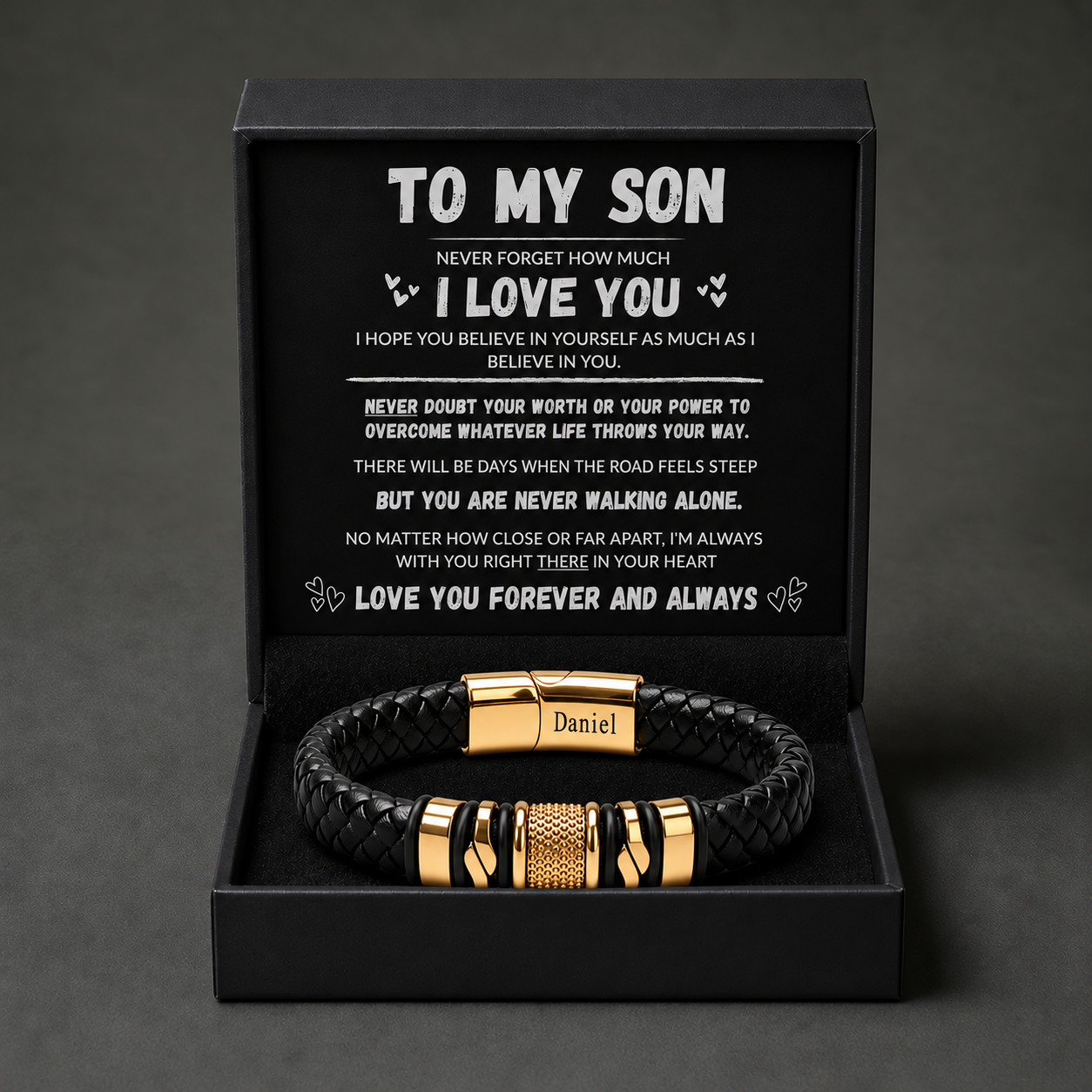 Personalized Ironcore Premium Leather Bracelet
