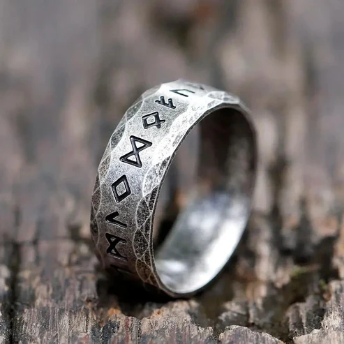 Stainless Steel Rune Midgard Viking Ring