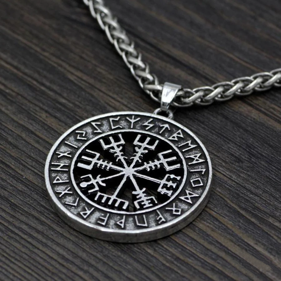 Vegvisir Compass Rune Necklace