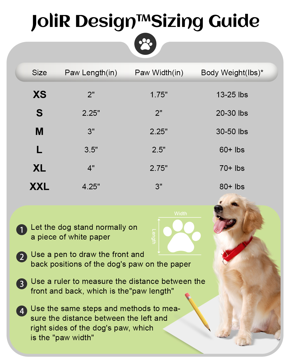 JoliR Design DOG SHOES - SET OF 4