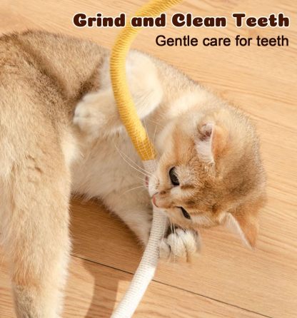 Cat Chew Ropes 4Pcs, Cat Toys for Indoor Cats with Refillable Natural Catnip (19.5 Inches)
