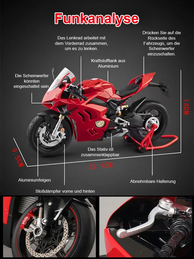 Ducati Legierung Nachbildung Motorrad Dekoration