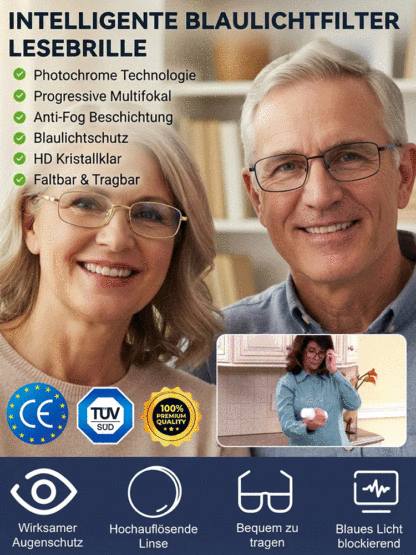 Farbwechselnde intelligente faltbare Lesebrille