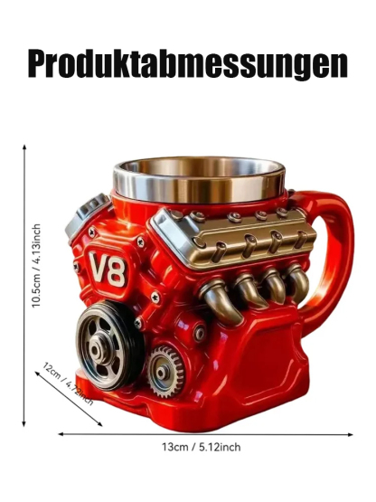 V8-Motor-Tasse Dekorative Tasse