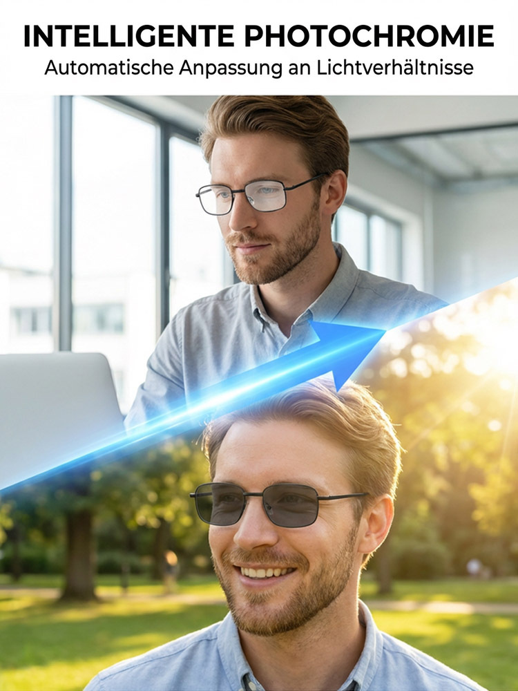 Farbwechselnde intelligente faltbare Lesebrille