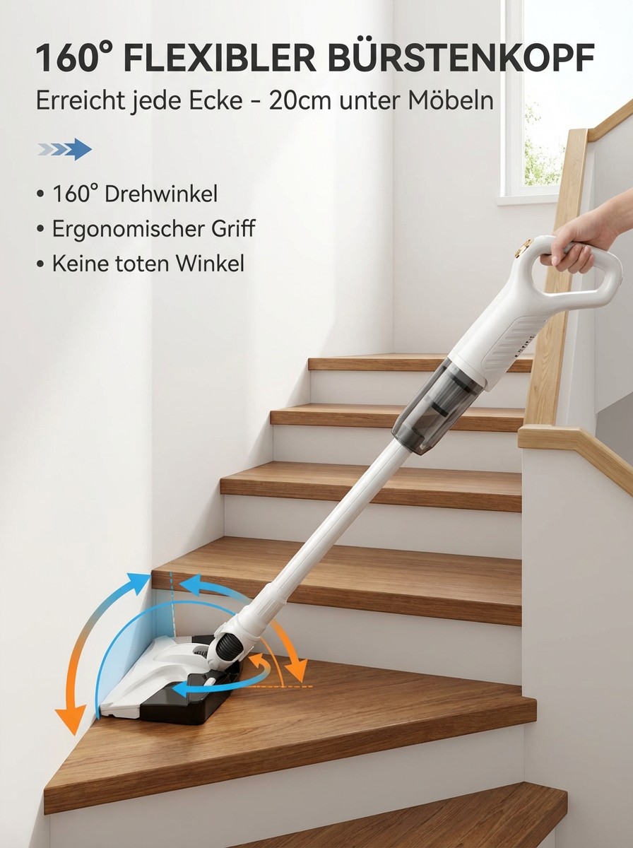 2-in-1 Staub- & Bodenreiniger | 99,9 % Milbenentfernung & Desinfektion