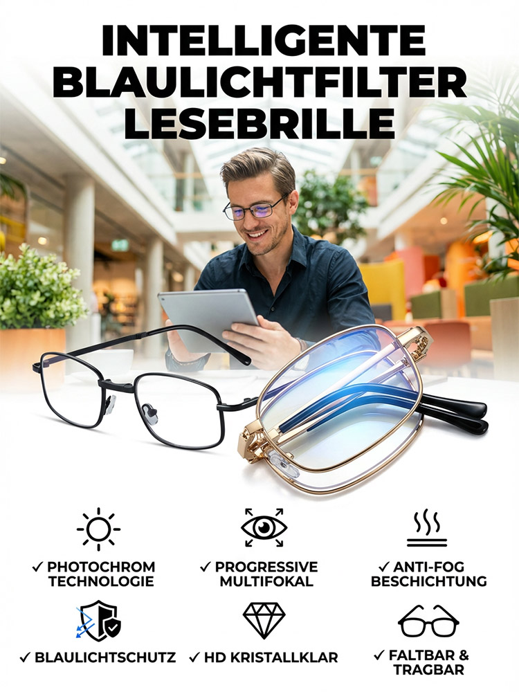 Farbwechselnde intelligente faltbare Lesebrille