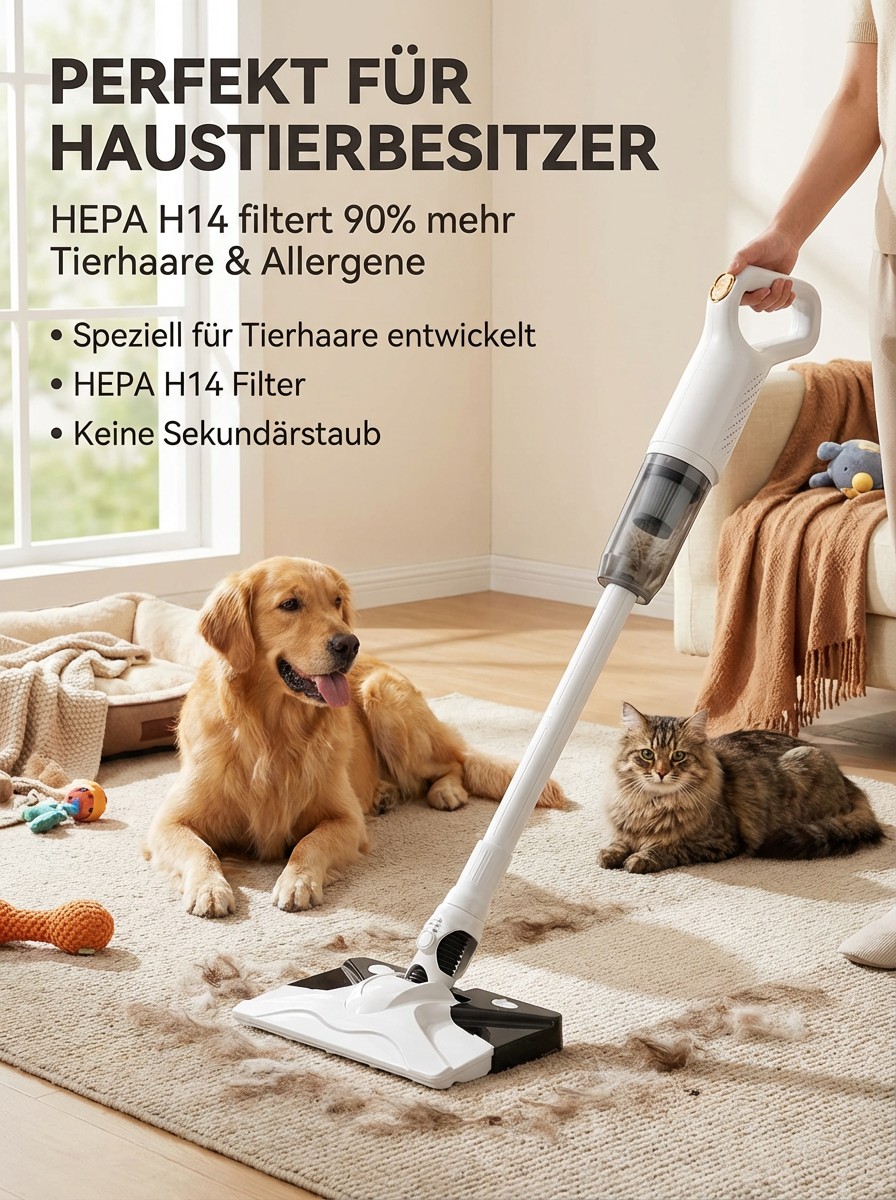 2-in-1 Staub- & Bodenreiniger | 99,9 % Milbenentfernung & Desinfektion