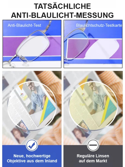 Deutsche Lesebrille der Spitzenklasse! 99,9 % Blaulichtschutz + Autofokus, 2 für 1, nur 32 €! Von Augenärzten empfohlen ✅
