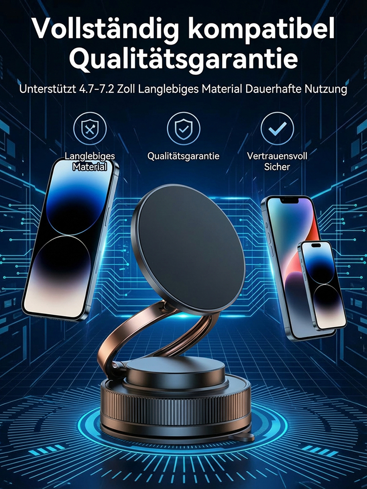 Vakuum-Magnet-Halter 360° Drehbare Handyhalterung