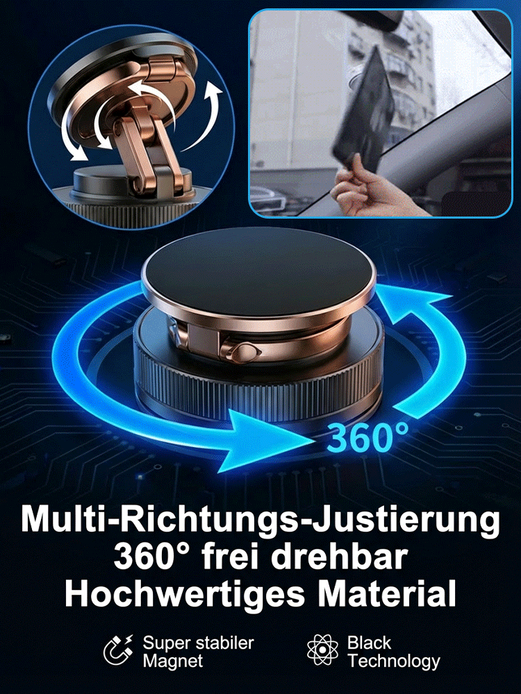 Vakuum-Magnet-Halter 360° Drehbare Handyhalterung