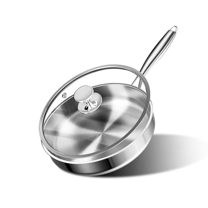 Edelstahl-Bratpfanne ohne Beschichtung