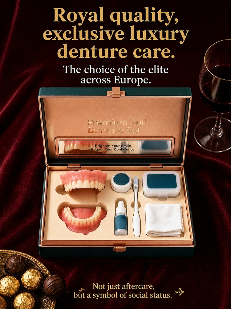 Stable as natural teeth, smile with confidence: Comfortable and fitting denture set.