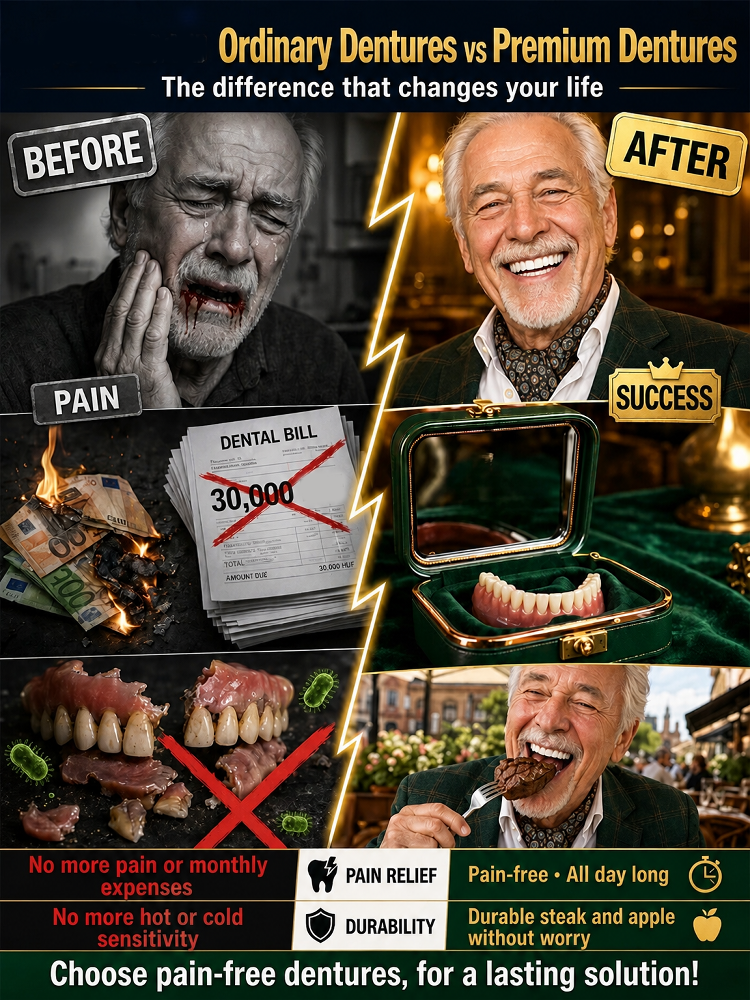 Stable as natural teeth, smile with confidence: Comfortable and fitting denture set.