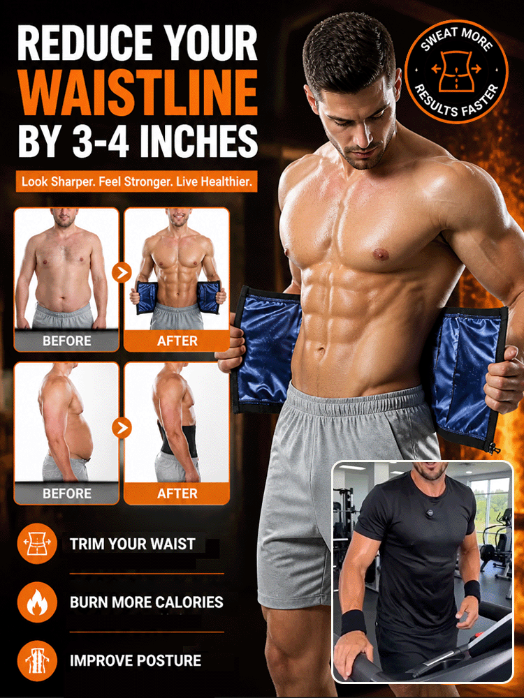【Waist instantly tightened by 5cm】Sweat-shaping waist belt
