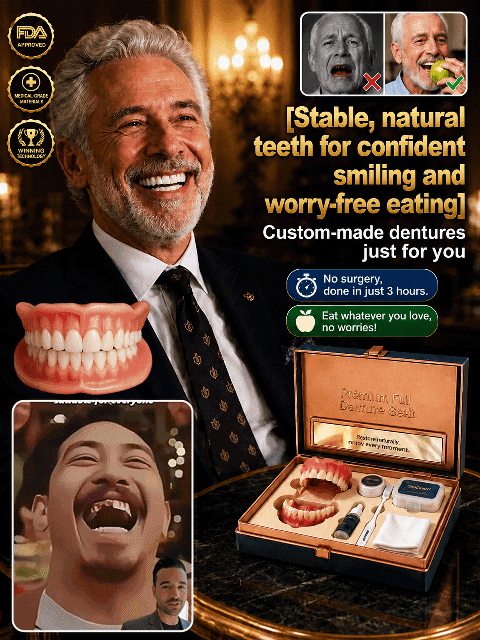 Stable as natural teeth, smile with confidence: Comfortable and fitting denture set.