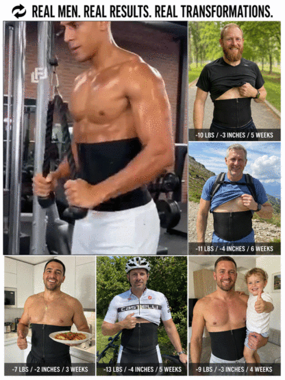【Waist instantly tightened by 5cm】Sweat-shaping waist belt
