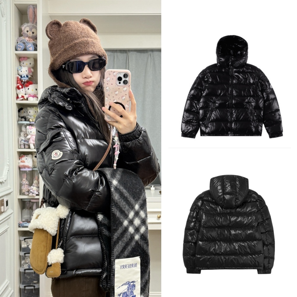 몽클레르 마야 후드 쇼트 다운 자켓 블랙 K2-091-1A53600-68950-999