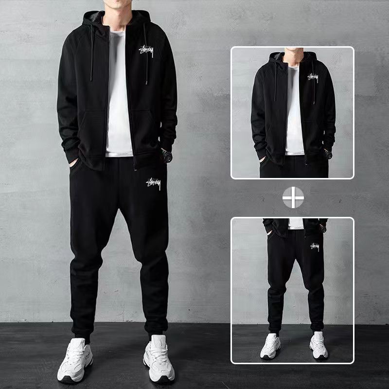 【春の期間限定割引価格】人気STUSSY カーディガンパーカー+ズボン二点セット