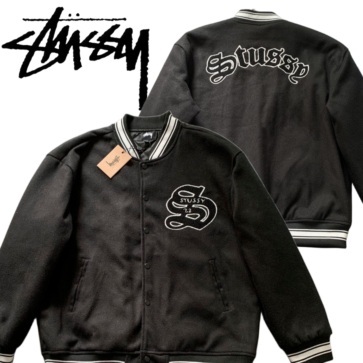 Stuthtssy 스테이시 베이스볼 재킷