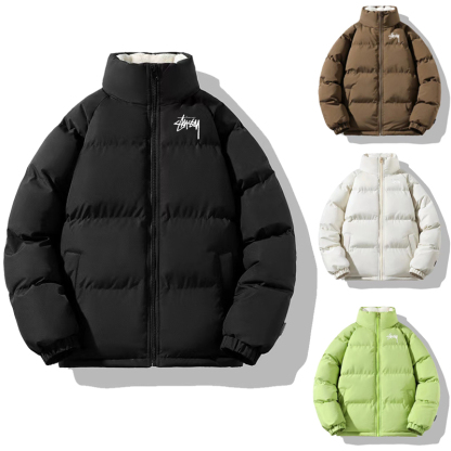 STUSSY 후리스/두꺼운 쿠스루/램워르/다운자켓트방풍 및 방한(유니섹스)