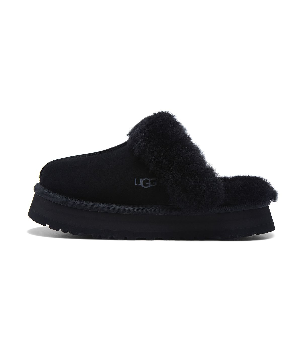 퍼 카라 플랫폼 샌들 (디스케트) W - 블랙 