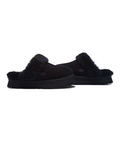 퍼 카라 플랫폼 샌들 (디스케트) W - 블랙 