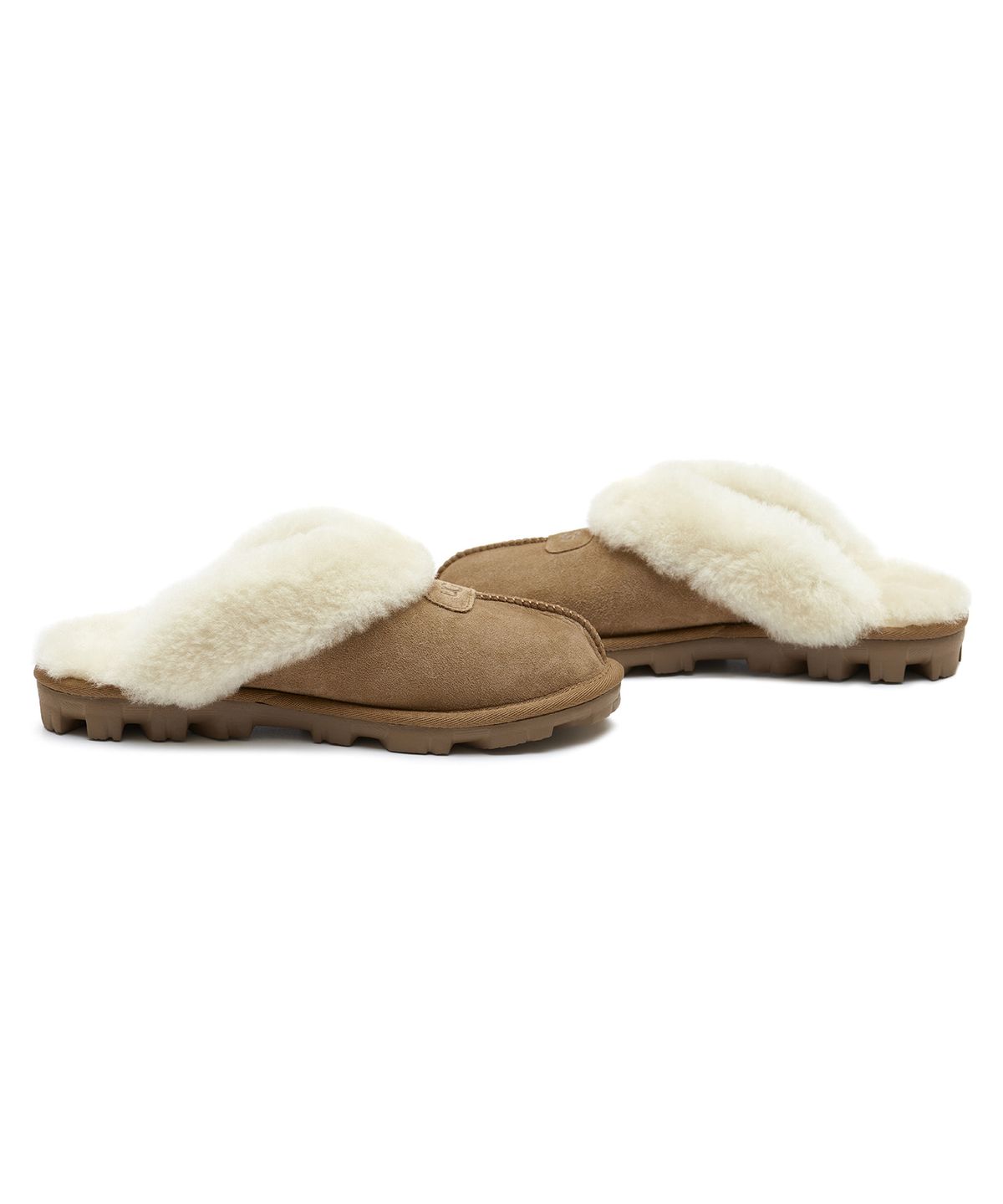 [무료반품]퍼 카라 스웨이드 슬리퍼 (코케트) W - 체스넛 