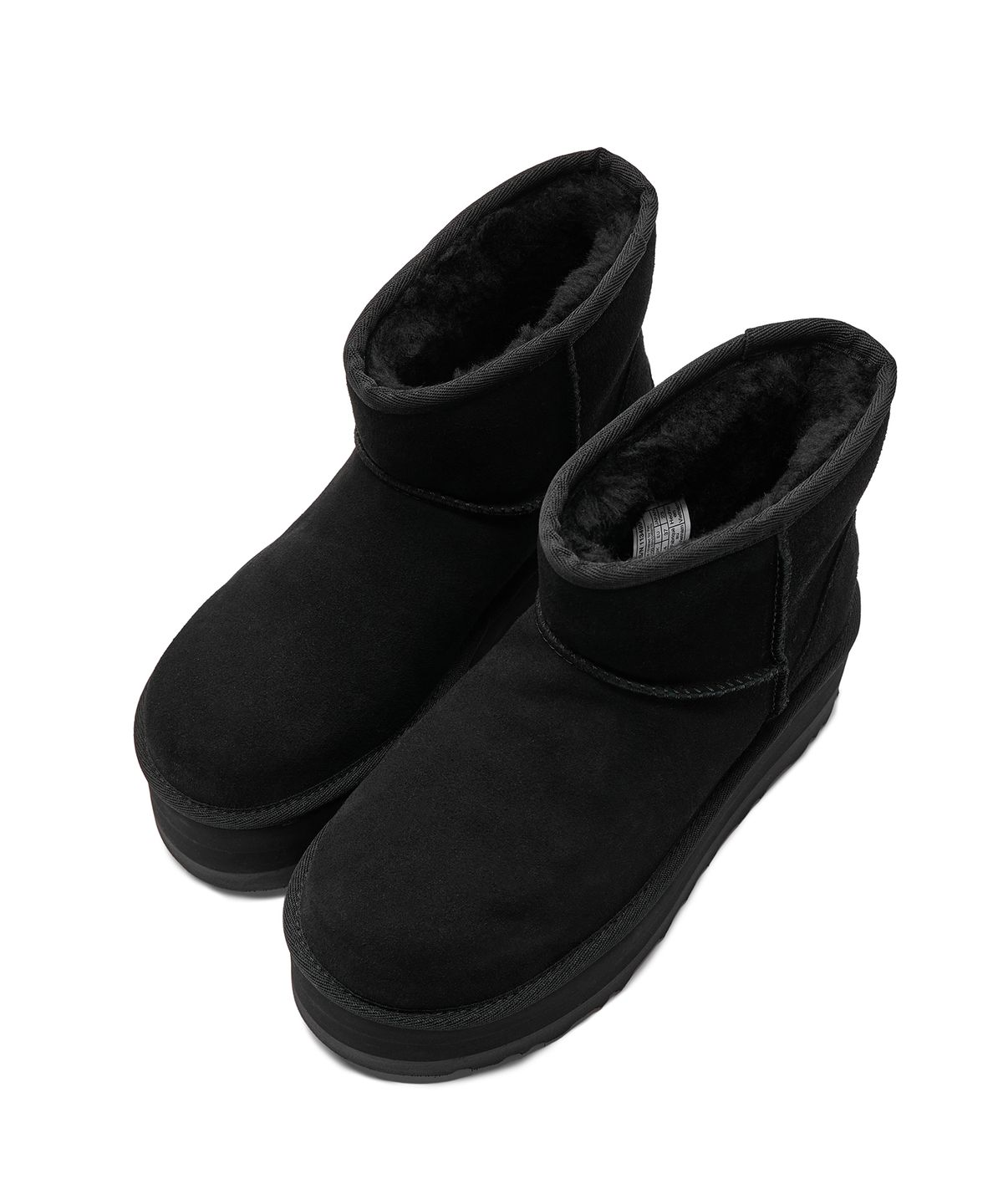 [무료반품]스웨이드 레더 플랫폼 부츠 (클래식 미니 플랫폼) W - 블랙