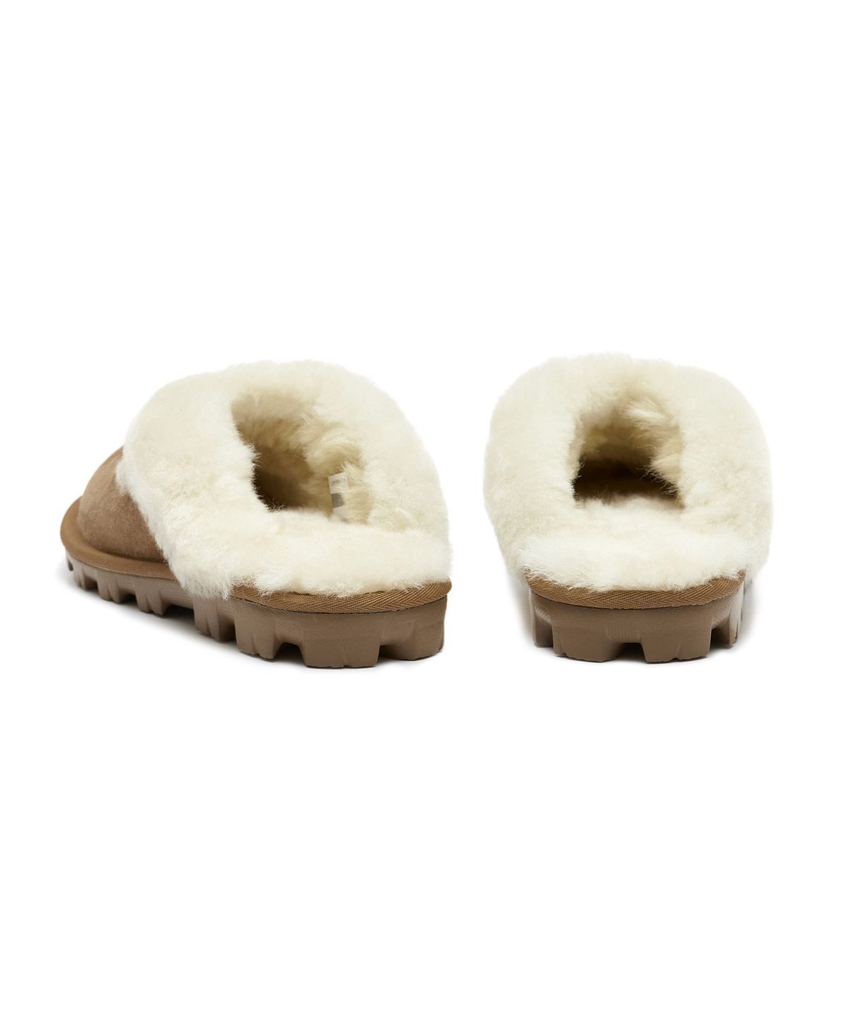 [무료반품]퍼 카라 스웨이드 슬리퍼 (코케트) W - 체스넛 