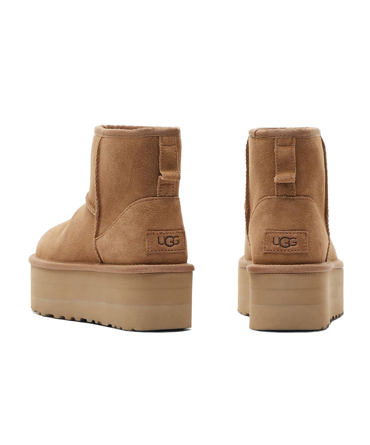 [무료반품]스웨이드 레더 플랫폼 부츠 (클래식 미니 플랫폼) W - 체스넛 